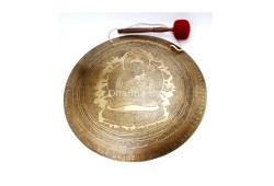 Buddha Shakti Himalayan Gong – Mantra Carved Temple Gong