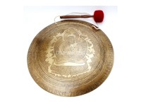 Buddha Shakti Himalayan Gong – Mantra Carved Temple Gong