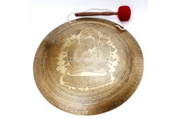 Buddha Shakti Himalayan Gong – Mantra Carved Temple Gong