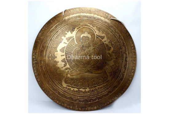 Buddha Shakti Himalayan Gong – Mantra Carved Temple Gong