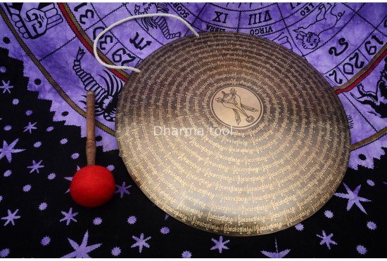 Tibetan Conch Carved Gong – Sound Healing & Meditation