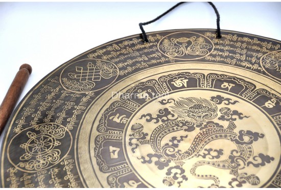 Dragon Etched Tibetan Gong for Chakra Healing