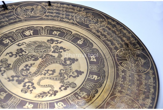 Dragon Etched Tibetan Gong for Chakra Healing