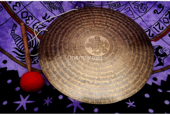 Endless Knot Tibetan Gong for Sound Healing and Meditation