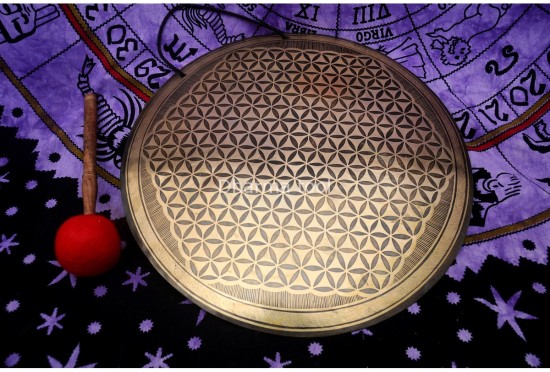 Flower of Life Tibetan Gong for Chakra Healing and Meditation