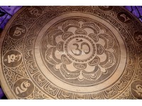 Hindu OM Carved Tibetan Gong for Sound Healing