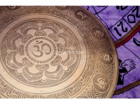 Hindu OM Carved Tibetan Gong for Sound Healing