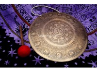 Hindu OM Carved Tibetan Gong for Sound Healing