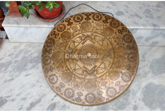 Chau Gong with Flower of Life Mandala
