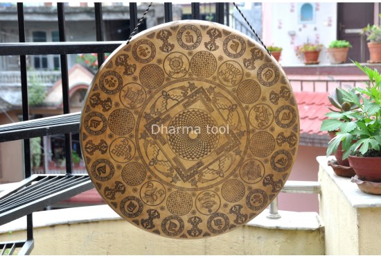 Chau Gong with Flower of Life Mandala