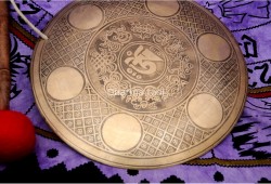 Tibetan OM Carved Gong