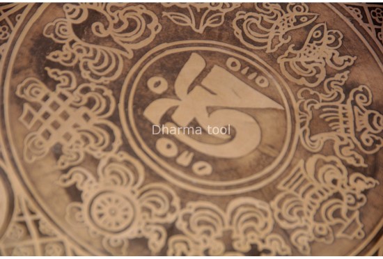 Tibetan OM Carved Gong
