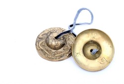 Dragon Embossed Tingsha Bell – 2.5 Inch Handmade in Nepal