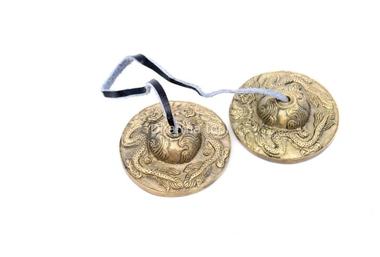 Dragon Embossed Tingsha Bell – 2.5 Inch Handmade in Nepal