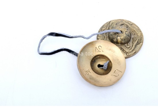 Dragon Embossed Tingsha Bell – 2.5 Inch Handmade in Nepal