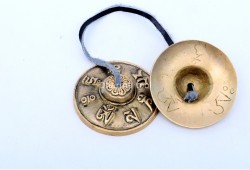 Mantra Embossed Tingsha Bell – 2.5 Inch Handmade in Nepal