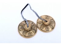 Mantra Embossed Tingsha Bell – 2.5 Inch Handmade in Nepal