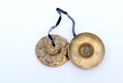 Austamangal Embossed Tingsha Bell – 2.5 Inch Handmade in Nepal