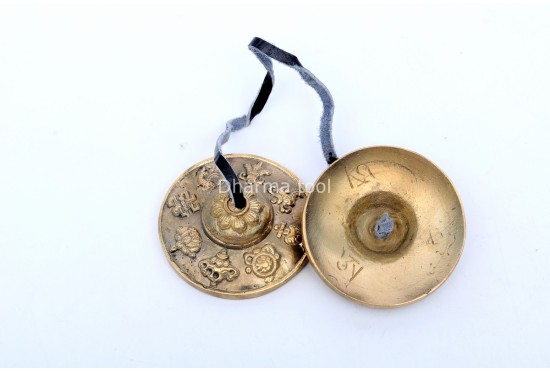 Austamangal Embossed Tingsha Bell – 2.5 Inch Handmade in Nepal