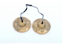 Austamangal Embossed Tingsha Bell – 2.5 Inch Handmade in Nepal