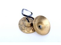 Austamangal Embossed Tingsha Bell – 2.5 Inch Handmade in Nepal