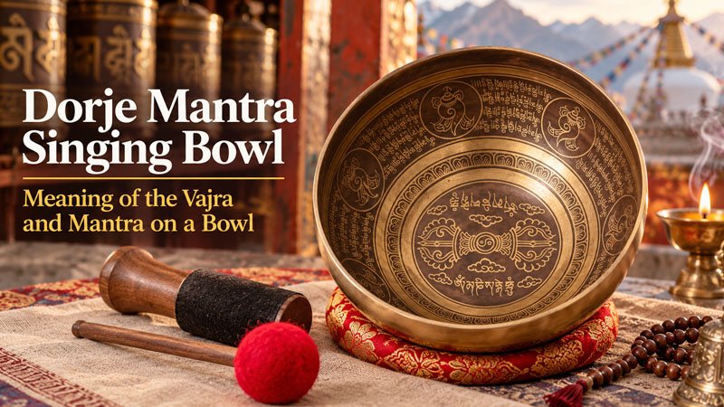 Dorje and Double Dorje on a Singing Bowl - Meaning of the Vajra