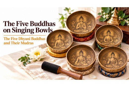 The Five Buddhas on Singing Bowls - Akshobhya, Amitabha and the Others