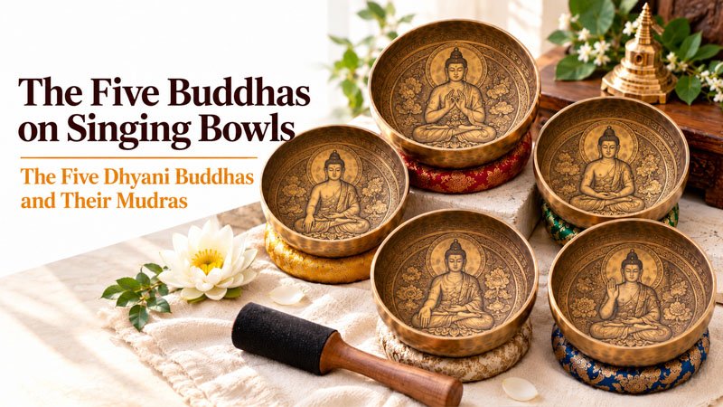 The Five Buddhas on Singing Bowls - Akshobhya, Amitabha and the Others