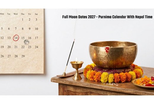 Full Moon Dates 2027 - Purnima Calendar for Singing Bowl Practice and Engraving