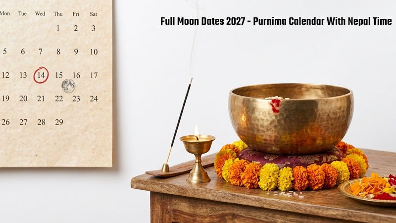 Full Moon Dates 2027 - Purnima Calendar for Singing Bowl Practice and Engraving