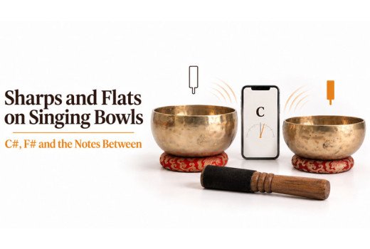 Sharps and Flats on Singing Bowls - C#, F# and the Notes Between
