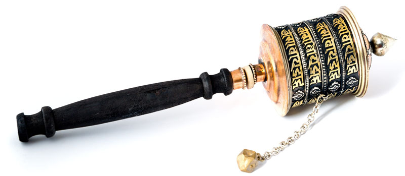 Handmade Tibetan prayer wheel from Nepal Handmade Tibetan prayer wheel for sale from Nepal crafted for meditation and spiritual practice