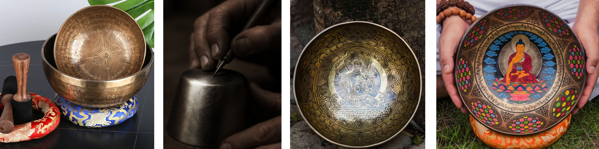 Carved and Etched Tibetan Singing Bowls – DharmaTool