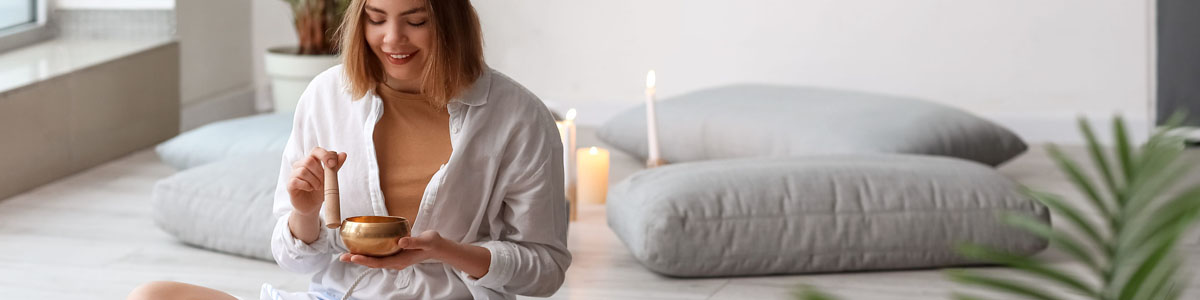 Calm mind singing bowl for stress relief and emotional balance