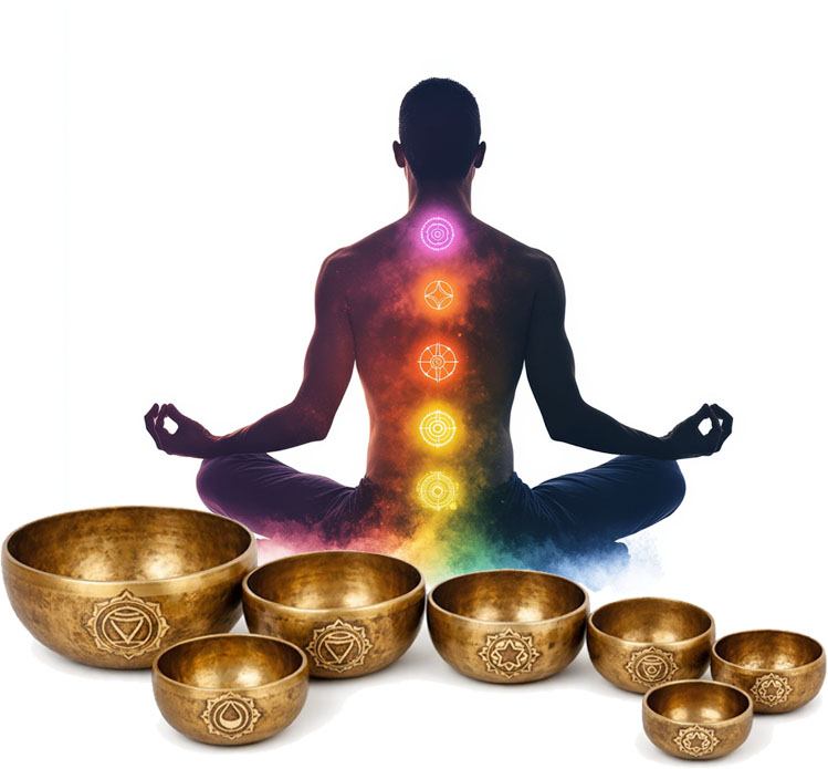 7 Chakra Singing Bowl Set for Chakra Healing