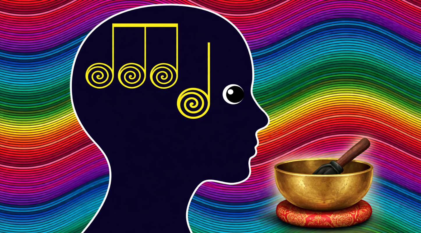 Sonic Effect of Singing Bowl Sonic effect of a Tibetan singing bowl showing how vibration and resonance spread through sound