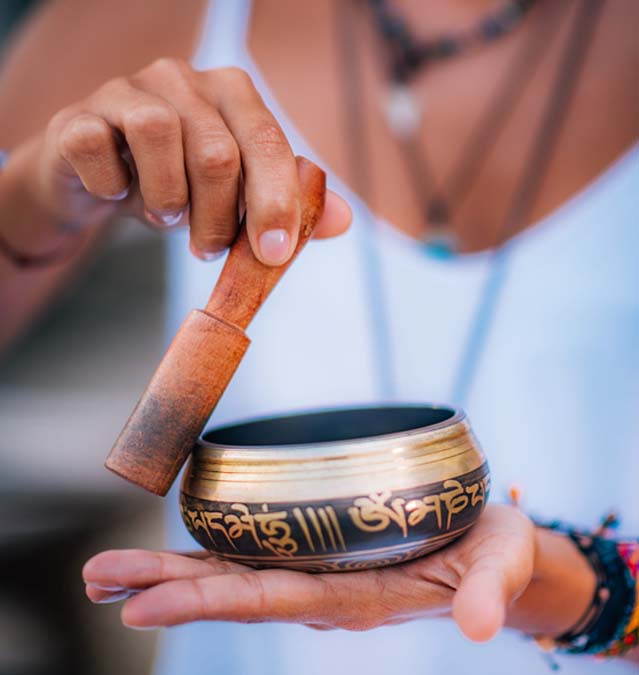 Meaning of mantras and sacred symbols on Tibetan singing bowls