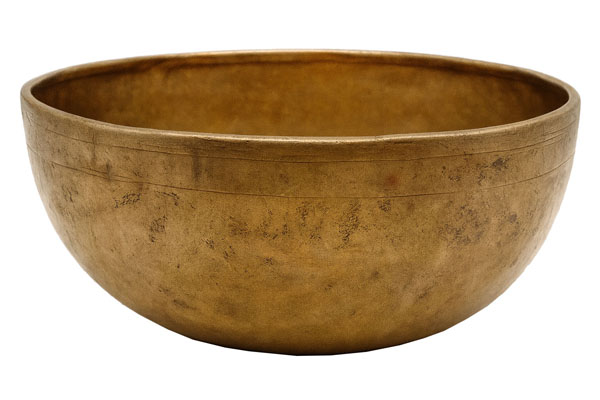 Jambati Tibetan singing bowl with deep grounding resonance and tall profile