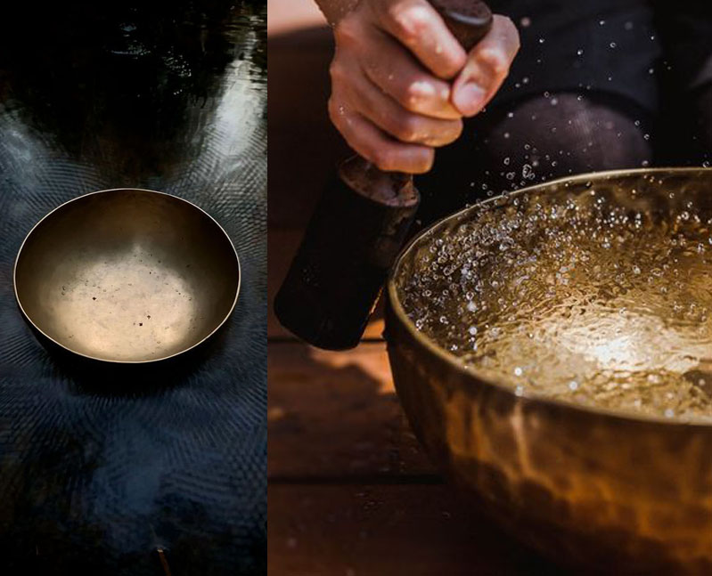 Vibration on Singing Bowl