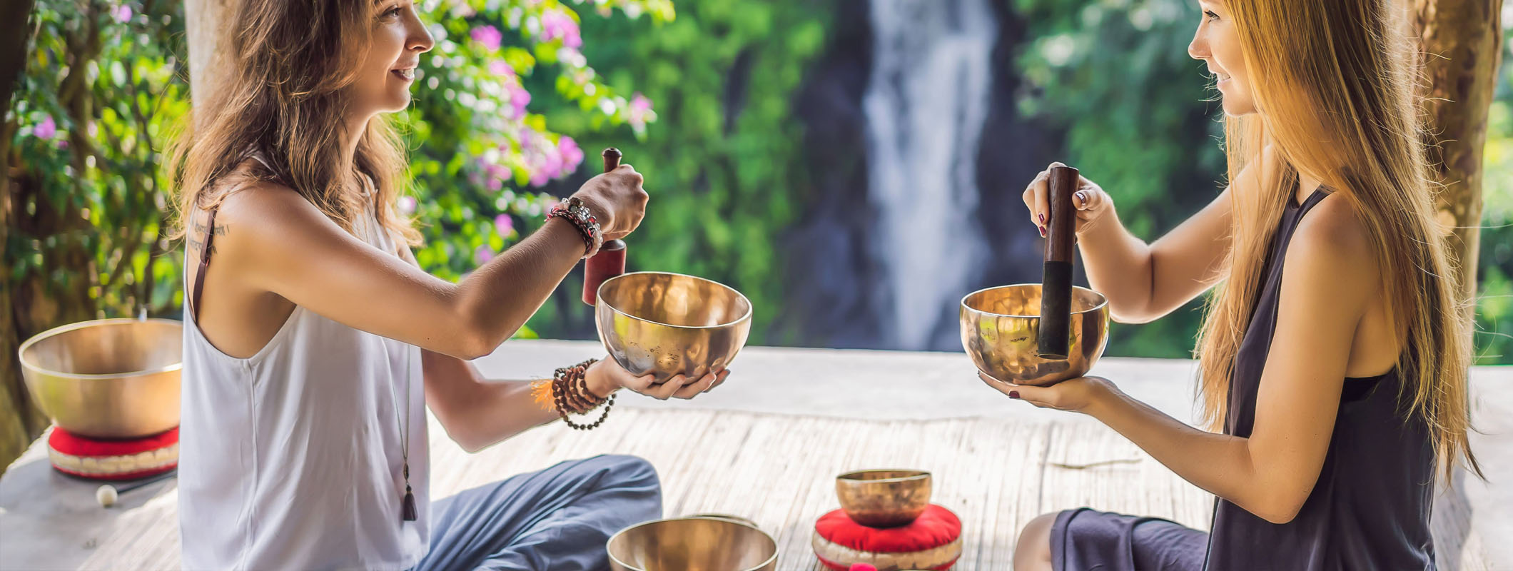 Using Singing Bowl Sound Bath to Cleanse and Charge Another Singing Bowl
